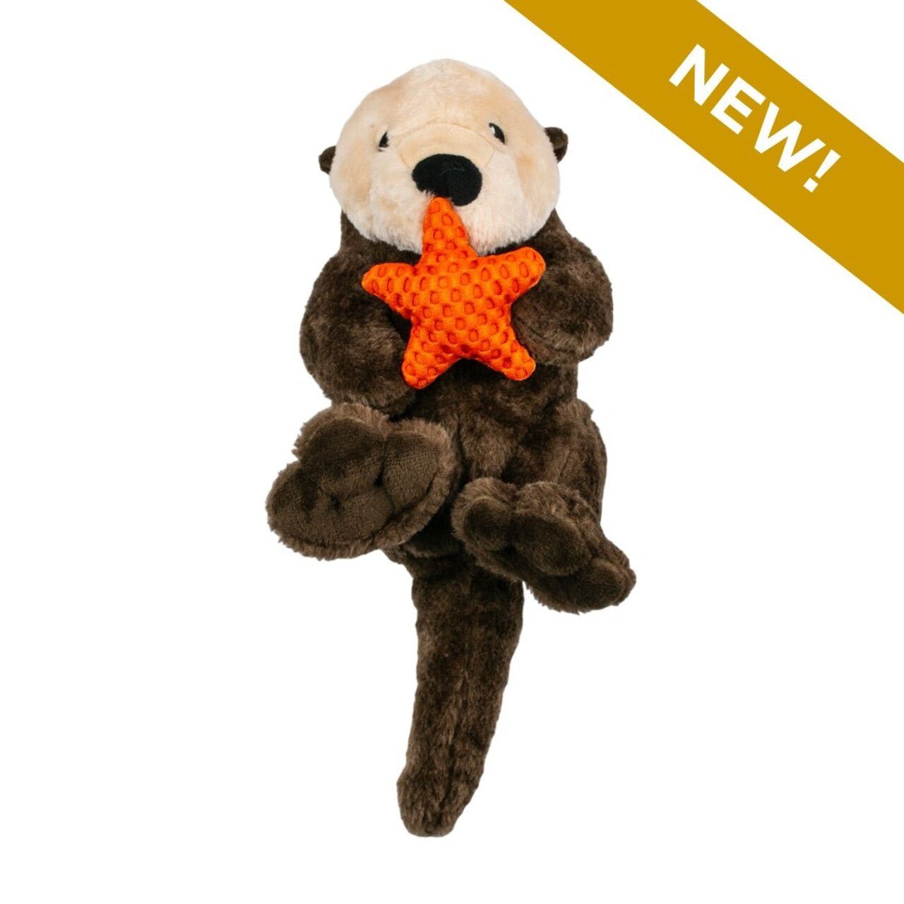 Tall Tails Otter With Squeaker & Rope | Plush Dog Toy - 13 inch