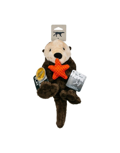 Tall Tails Otter With Squeaker & Rope | Plush Dog Toy - 13 inch