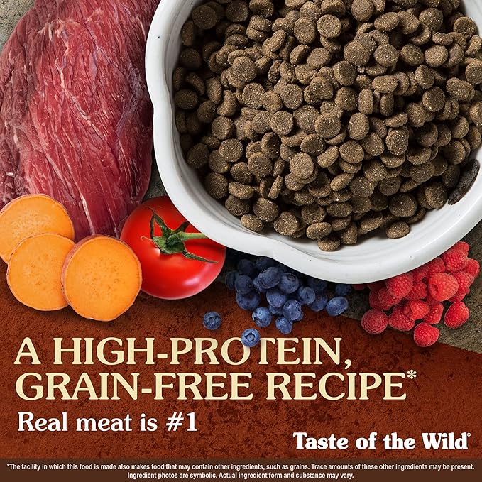 Taste of the wild 14lbs high prairie canine recipe with roasted bison and roasted venison
