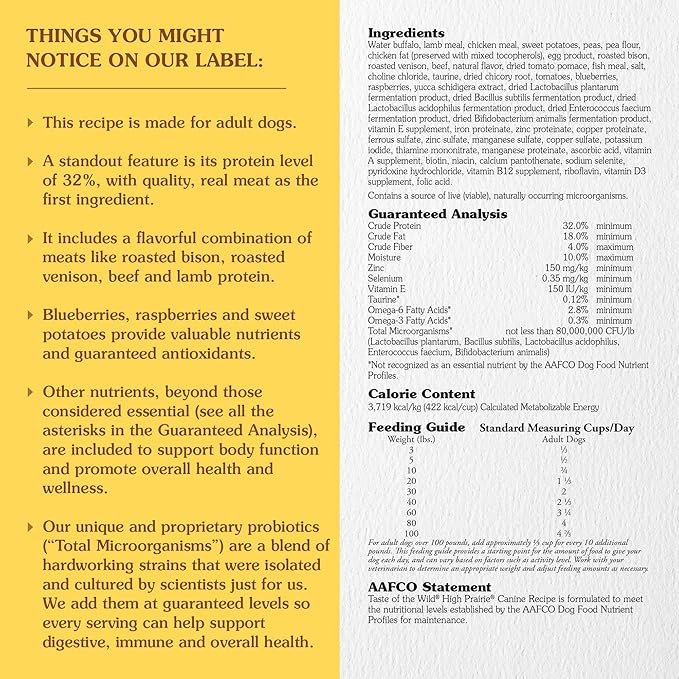 Taste of the wild 14lbs high prairie canine recipe with roasted bison and roasted venison