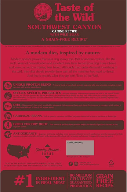 Taste of the wild canine recipe with wild boar 5lbs