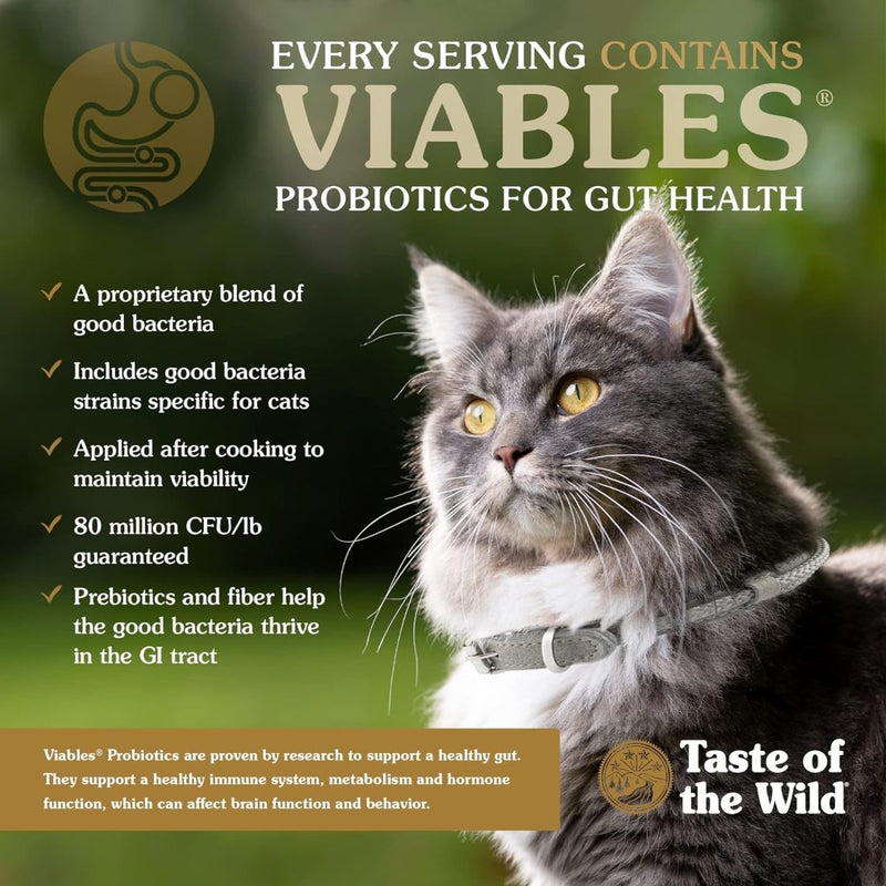 Taste of the Wild High Protein Real Meat Recipes Premium Dry Cat Food with Superfoods and Nutrients Like Probiotics - Vitamins and Antioxidants for Adult Cats and Kittens