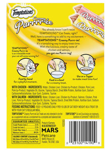 Temptations Creamy Puree Salmon & Chicken Variety Pack Lickable Cat Treats, 0.425 - oz, 16 count