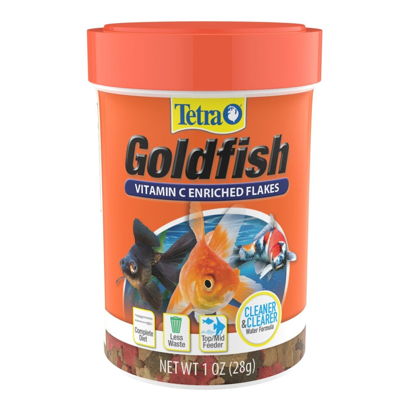 Tetra Goldfish Flakes Nutritionally Balanced Diet For Aquarium Fish, 1 oz