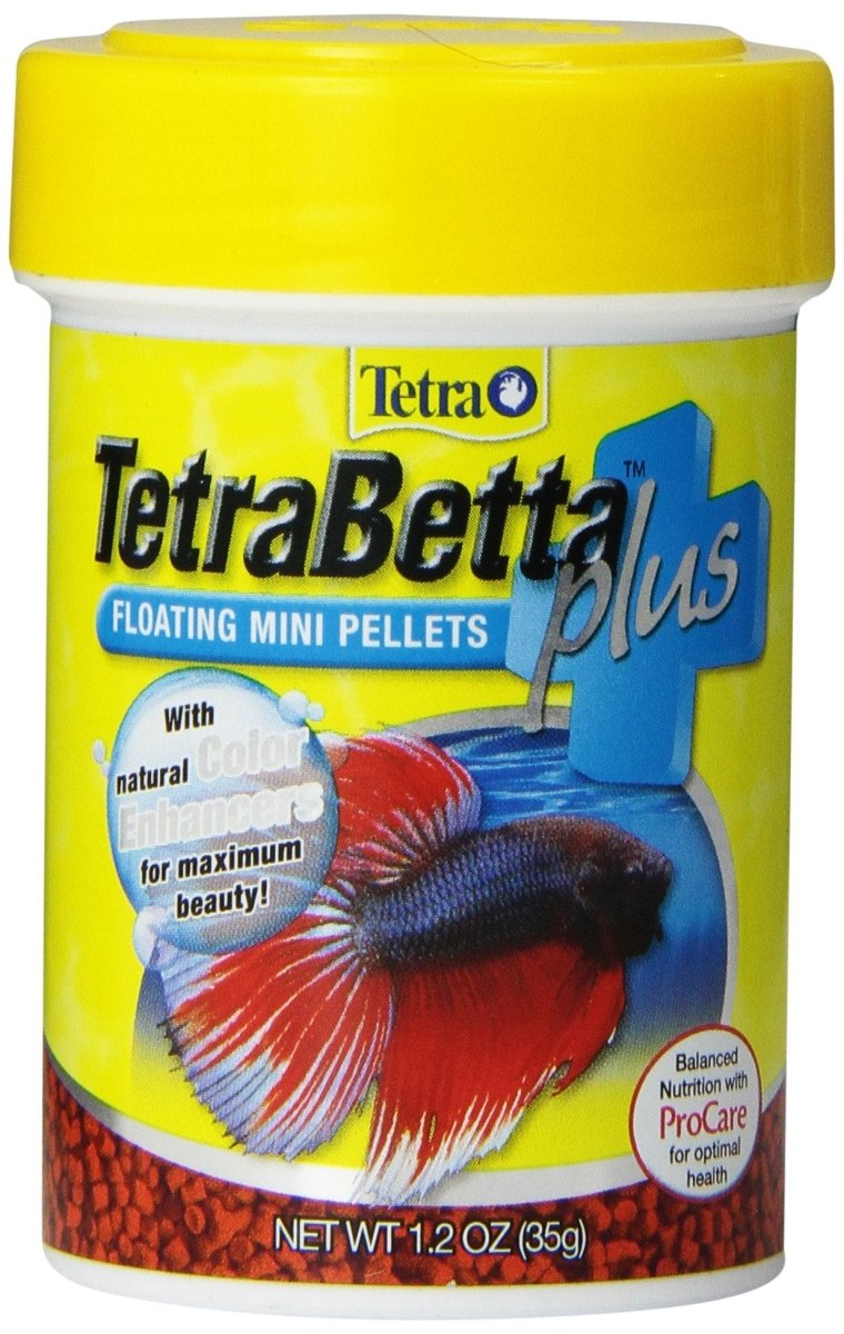 TetraBetta PLUS Floating Mini Pellets Fish Food - 1.2 ounces