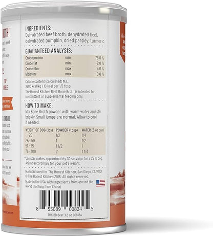 The honest kitchen daily boosters beef bone broth