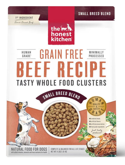 The Honest Kitchen Whole Food Clusters Small Breed Grain - Free Beef Dry Dog Food, 4 - lb bag