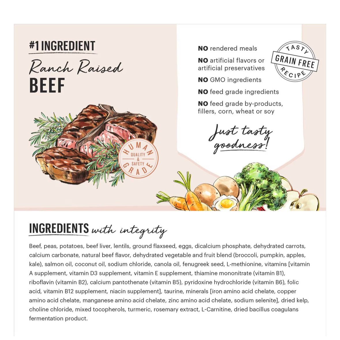 The Honest Kitchen Whole Food Clusters Small Breed Grain - Free Beef Dry Dog Food, 4 - lb bag