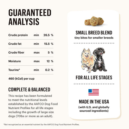 The Honest Kitchen Whole Food Clusters Small Breed Grain Free Chicken Dry Dog Food, 4 lb Bag