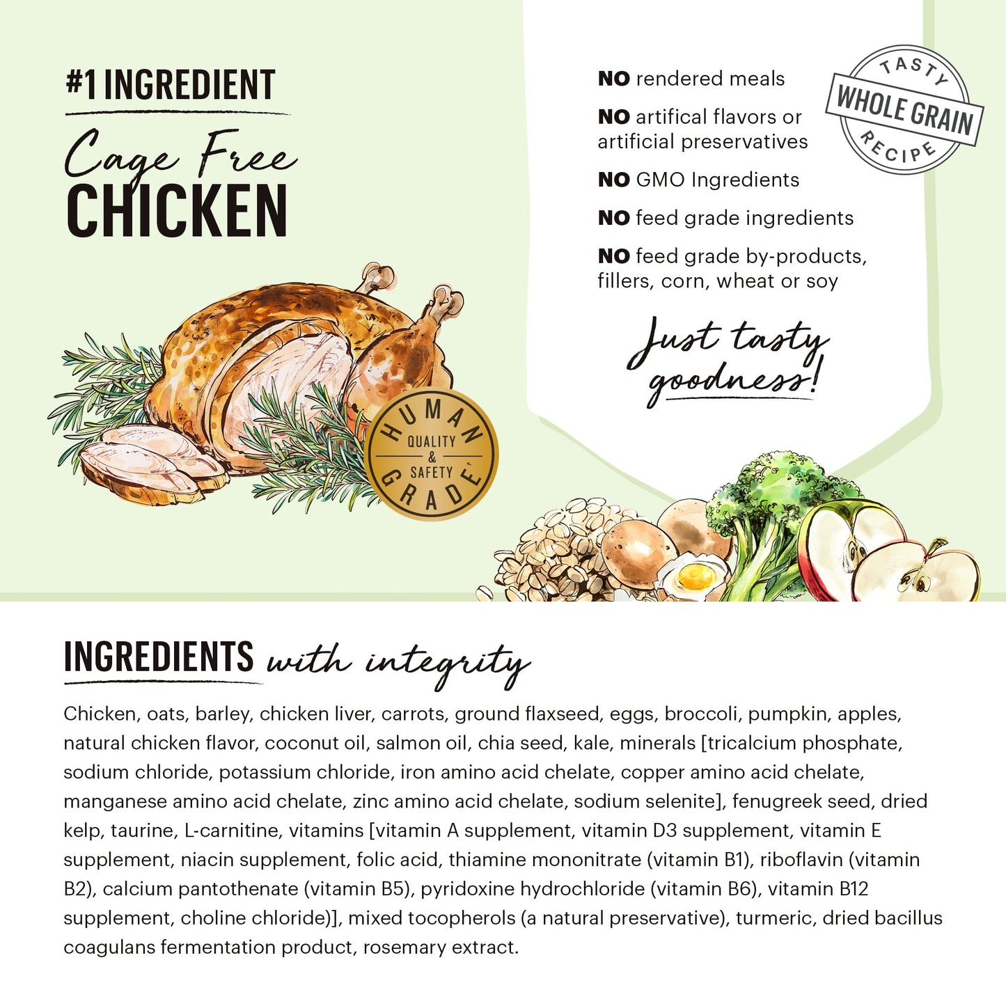 The Honest Kitchen Whole Food Clusters Small Breed Whole Grain Chicken Dry Dog Food, 4 lb Bag