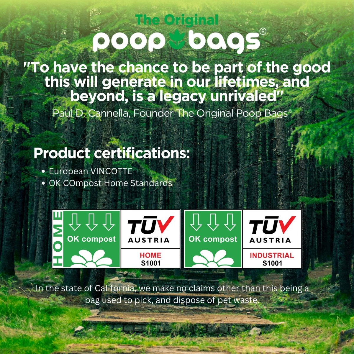 The Original Poop Bags Certified Compostable Dog Waste Bags - Unscented