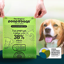 The Original Poop Bags Dog Poop Bags Rolls - Refills - 38% Plant Based - Leak Proof & Strong Doggy Bag - USDA Certified - Unscented