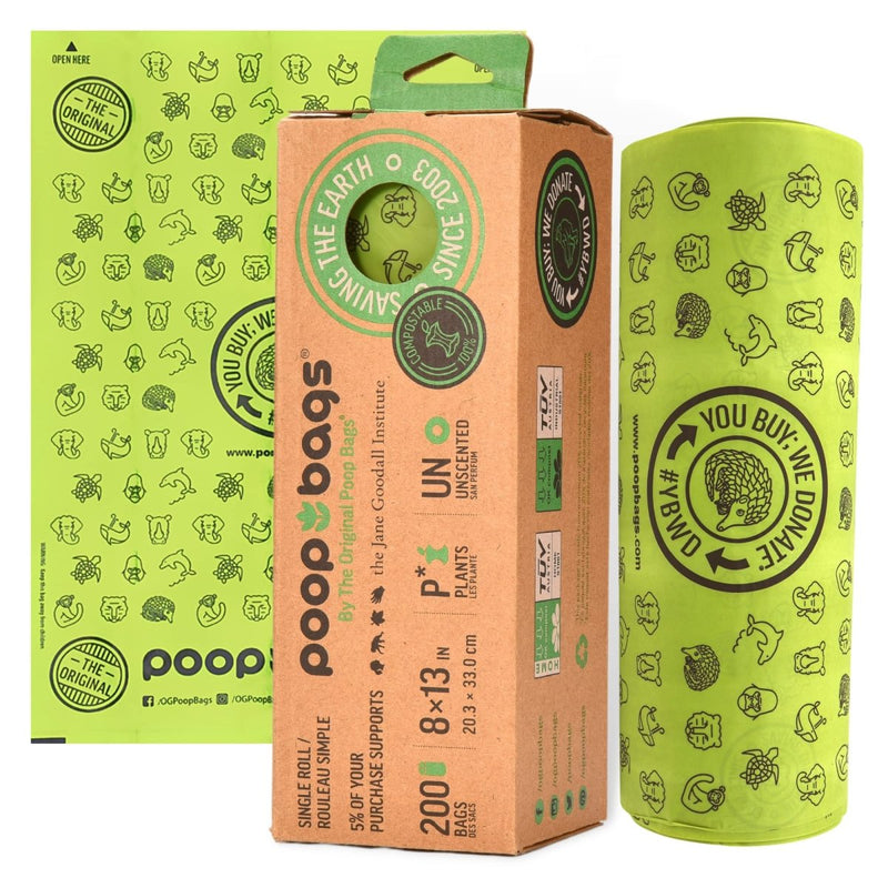 The Original PoopBags Compostable Waste Bags - 8x13, 200 Total Count