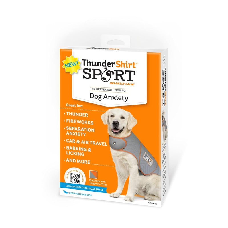 ThunderShirt Sport Dog Anxiety Jacket - Platinum - Medium Dog Jacket