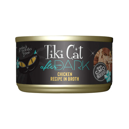 Tiki Cat After Dark, Chicken, High - Protein and 100% Non - GMO Ingredients, Wet Cat Food for Adult Cats, 2.8 oz. Cans (Pack of 12)