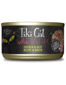 Tiki cat after dark wet canned cat food chicken & beef recipe in broth 3oz