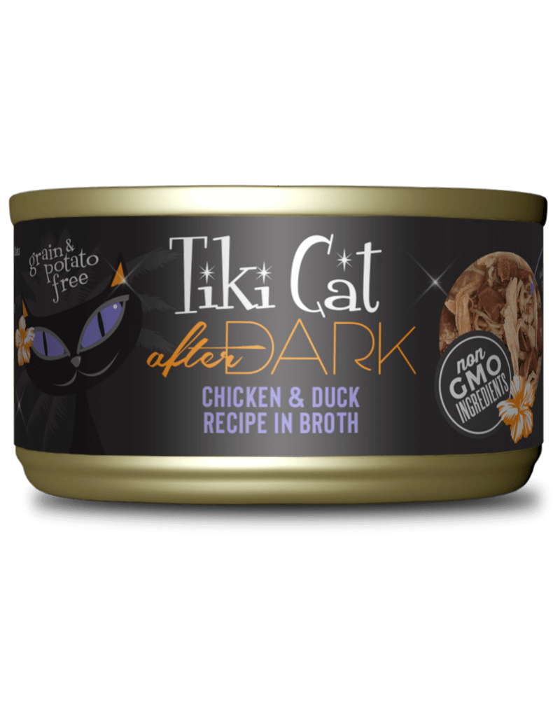 Tiki cat after dark wet canned cat food chicken & duck recipe in broth 3oz
