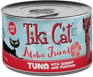 Tiki cat aloha friends tuna shrimp pumpkin recipe canned cat food 3oz