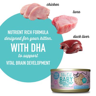 Tiki Cat Baby chicken tuna chicken liver recipe canned cat food