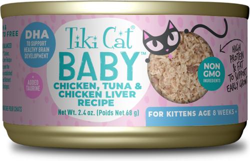 Tiki Cat Baby chicken tuna chicken liver recipe canned cat food
