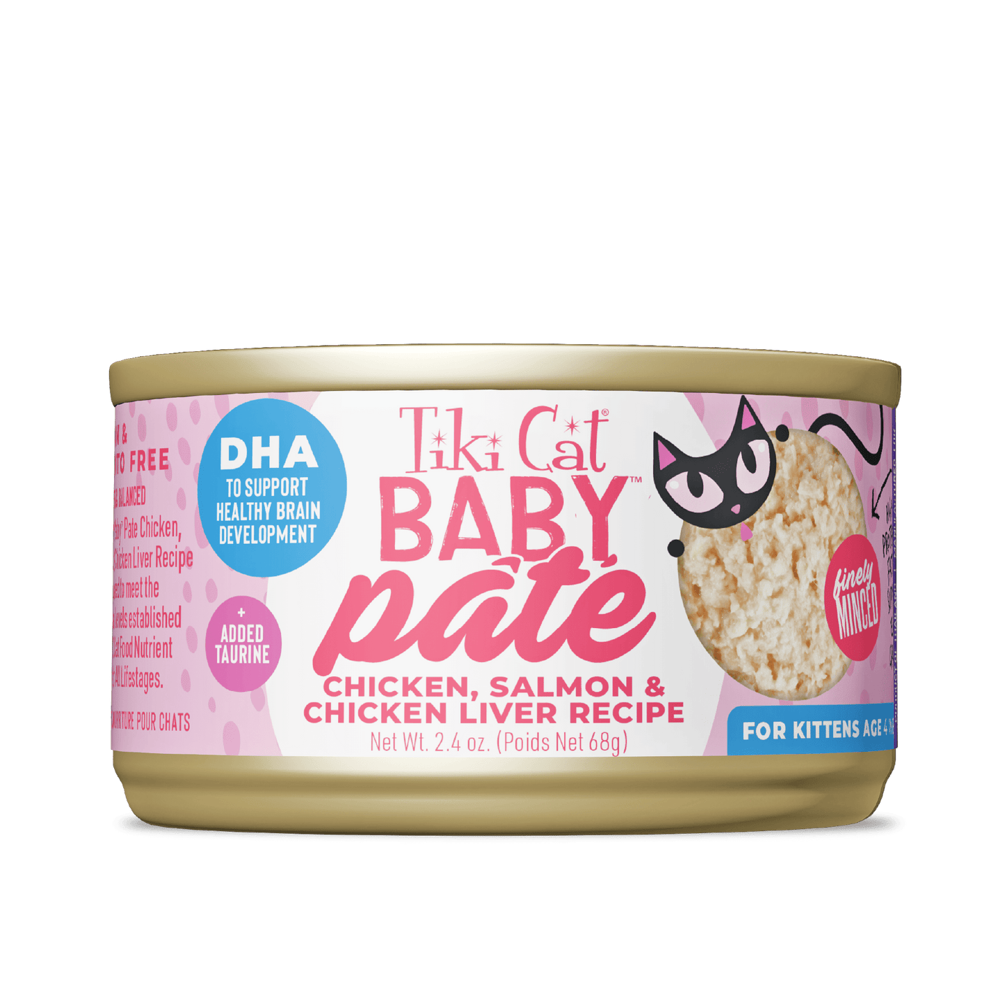 Tiki Cat Baby pate chicken salmon chicken liver recipe canned cat food