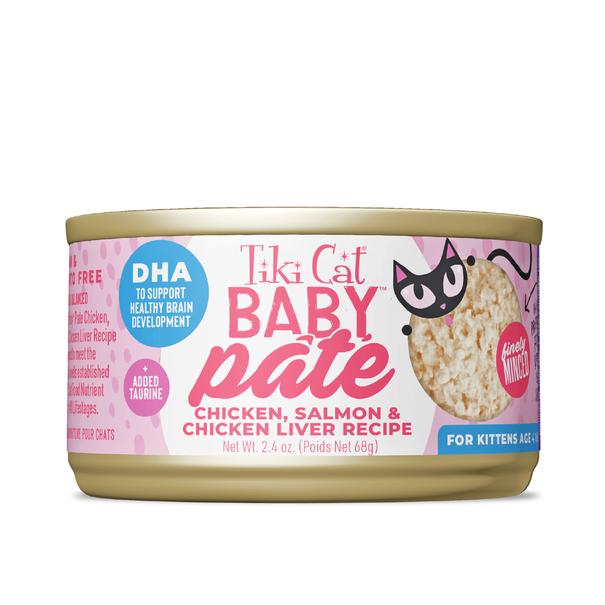 Tiki Cat Baby pate chicken salmon chicken liver recipe canned cat food