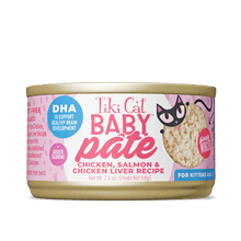Tiki Cat Baby pate chicken salmon chicken liver recipe canned cat food