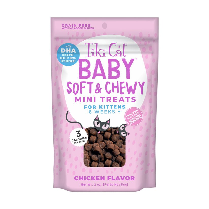 Tiki cat baby soft and chewy mini treats for kittens 2 oz