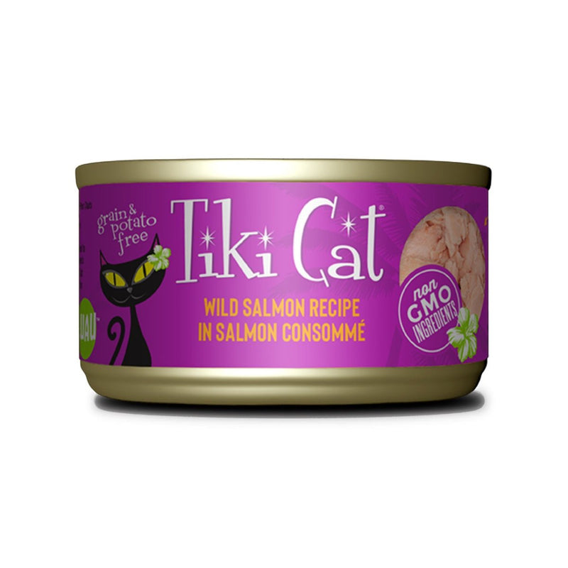 Tiki Cat Luau Wild Salmon Recipe Cat Food - Non GMO Ingredients - Can