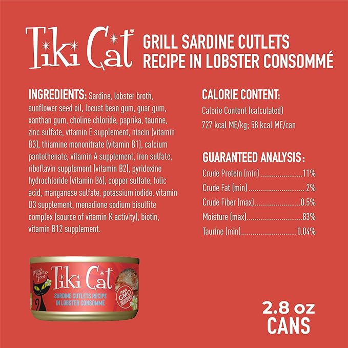 Tiki cat pate sardine and lobster consommé recipe in broth