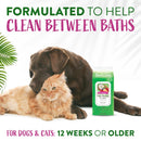 TropiClean Berry & Coconut Dog Wipes for Paws and Butt - Deep Cleaning Dog Grooming Wipes