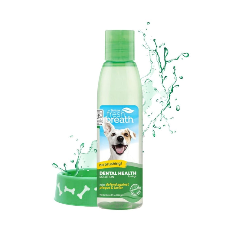 TropiClean Fresh Breath Dental Health Solution for Dogs 1ea/8oz.