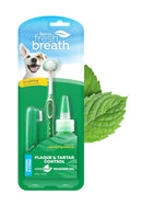 TropiClean Fresh Breath Dog Oral Care Kit - Complete Dog Toothbrush and Toothpaste Set for Small & Medium Dogs