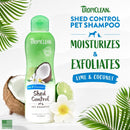 TropiClean Lime & Coconut Deshedding Dog Shampoo for Shedding Control - Natural Pet Shampoo Derived from Natural Ingredients - 20 oz