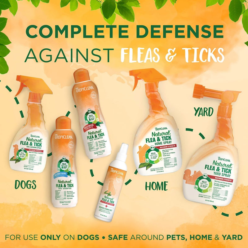 TropiClean Natural Flea and Tick Bite Relief for Dogs - 8 oz