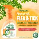 TropiClean Natural Flea and Tick Spray for Home - Maximum Strength Flea Spray for Carpet and Furniture - 32oz