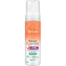 TropiClean Natural Flea + Tick No - Rinse Cat Shampoo - 7.4 oz Bottle