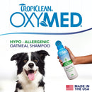 TropiClean Oxymed Hypoallergenic Cat & Dog Shampoo Sensitive Skin - Skin Soothing Oatmeal Shampoo for Dogs & Cats - 20 oz