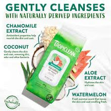 Tropiclean watermelon refreshing pet wipes 100 count