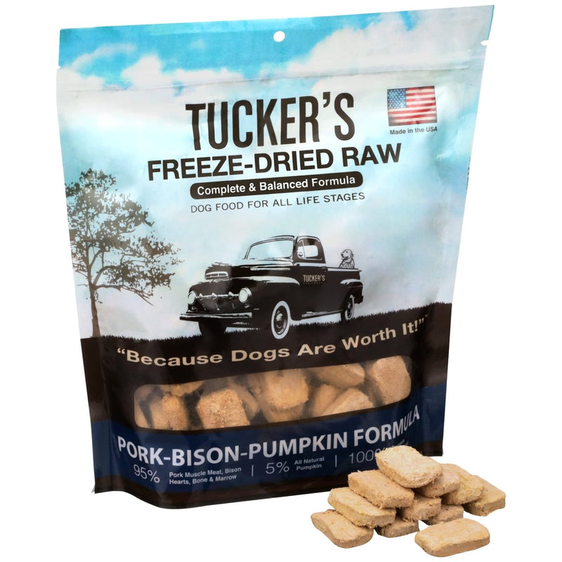 Tucker's Raw Freeze Dried Raw Dog Food, Pork, Bison & Pumpkin Formula 14oz