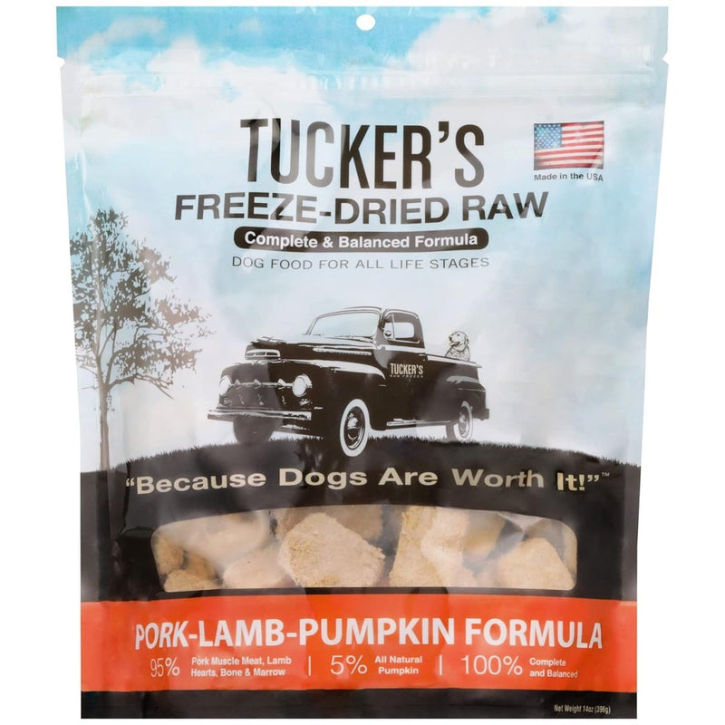 Tucker's Raw Freeze Dried Raw Dog Food, Pork, Lamb & Pumpkin Formula 14oz