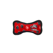TUFFY - World's Tuffest Soft Dog Toy - Ultimate Bone - Squeakers - Multiple Layers. Made Durable, Strong & Tough. Interactive Play Dog Toy (Tug, Toss & Fetch). Machine Washable & Floats (JR, Red Paw).