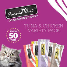 Tuna and chicken variety pack 50 tubes fussie cat