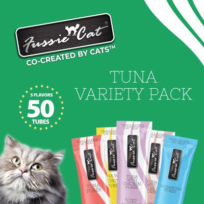 Tuna variety pack 50 tubes fussie cat