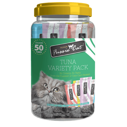 Tuna variety pack 50 tubes fussie cat