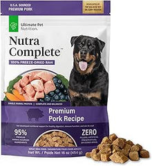 Ultimate pet nutrition nutra bites freeze dried raw pork recipe adult dog food 16oz
