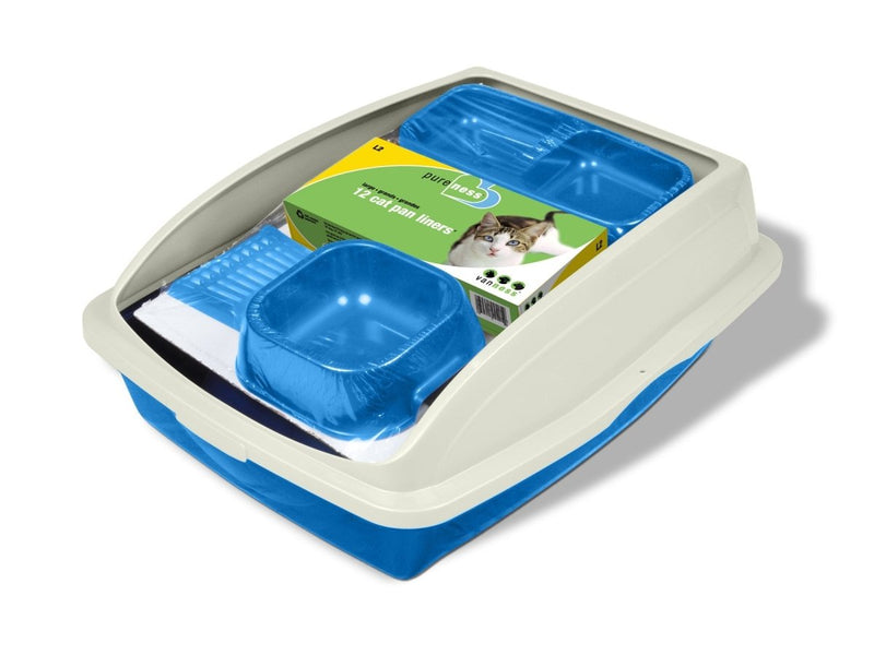 Van Ness Cat Starter Kit - 5 Piece Set with High Side Litter Box