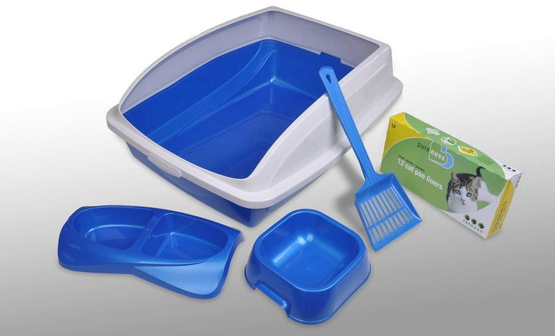 Van Ness Cat Starter Kit - 5 Piece Set with High Side Litter Box