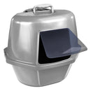 Van Ness Corner Enclosed Cat Pan - Silver - Large