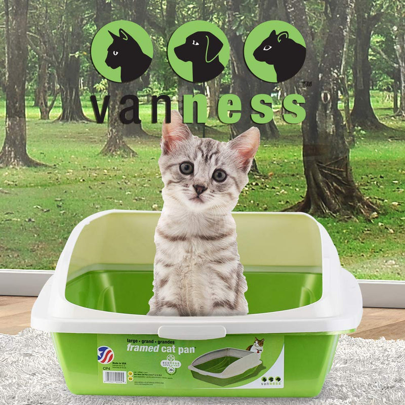 Van Ness Pets Large High Sided Cat Litter Box with Frame - Blue - CP4